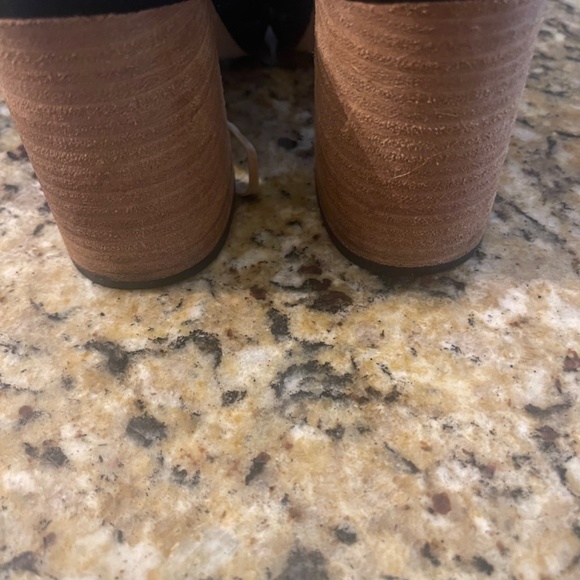 Free People Black Ruffled Velvet Sandal - Picture 6 of 9